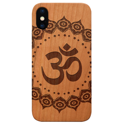 Om Mandala Wood Engraved Phone case