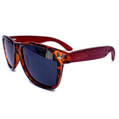 Eco Friendly Red Bamboo Tortoise Framed Polarized Sunglasses