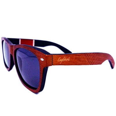 Eco Friendly Red Stripe Two Tone Polarized Sunglasses