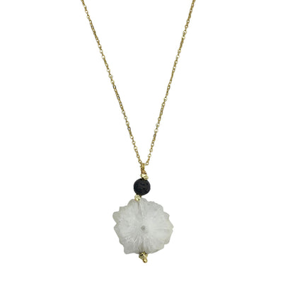 eco-friendly jewelry Solar Quartz Lava Necklace