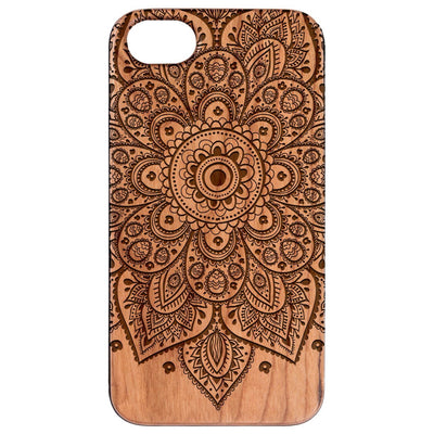 Floral Mandala 1 Wood Engraved Phone Case