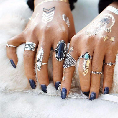 Eco Boho Ring Set